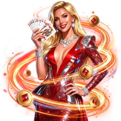 Brionis Willkommensgrafik mit Casino-Charakter